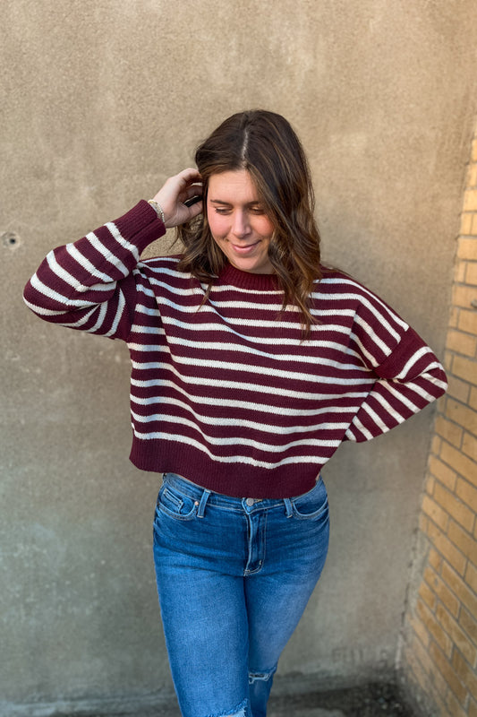All Time High Striped Sweater