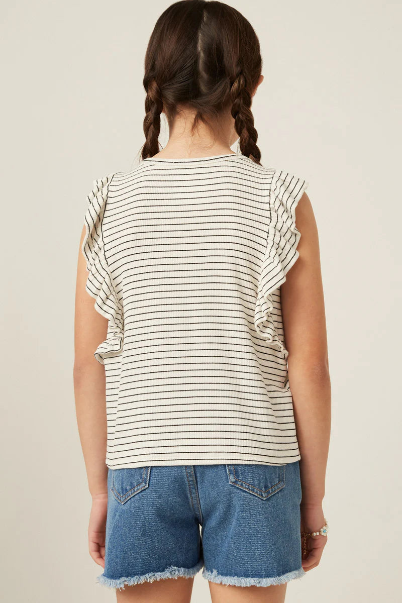 Austin Ruffle Sleeveless Girls Top