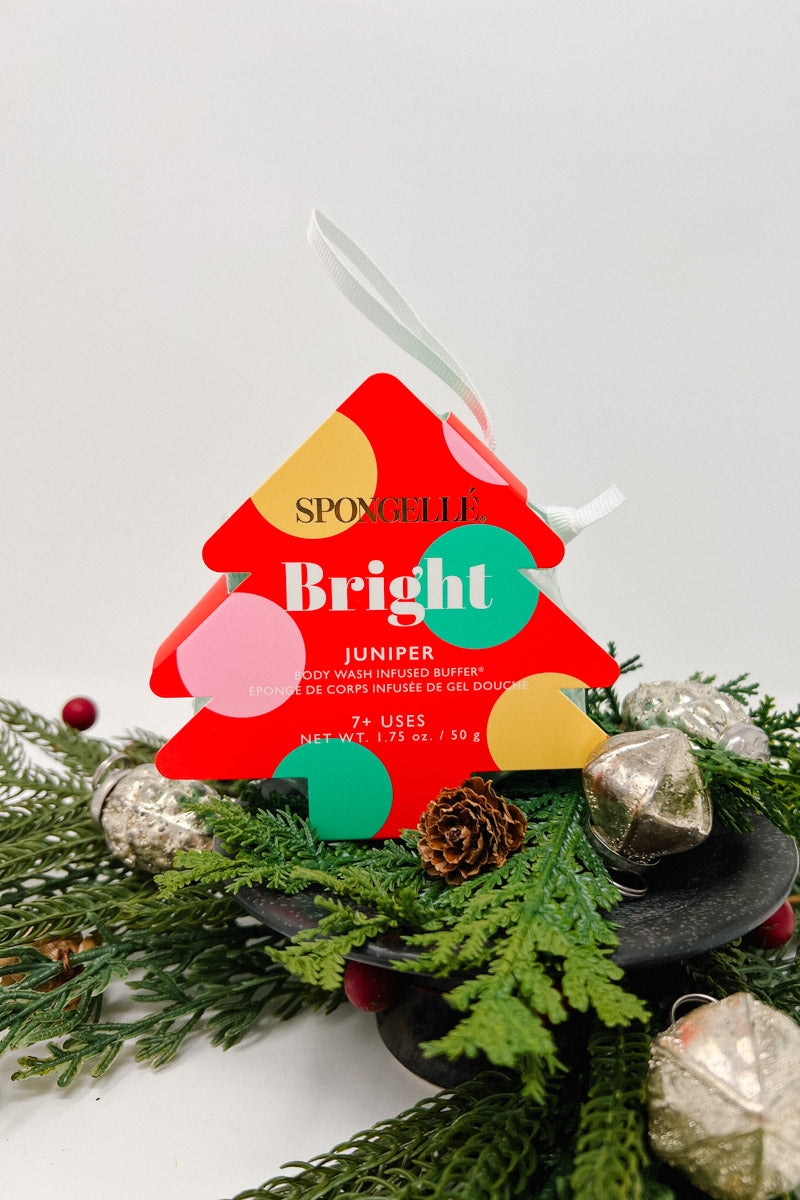 Bright Juniper Holiday Tree Body Wash Sponge