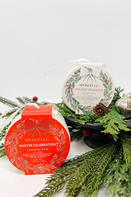 Golden Pear Holiday Splendor Body Wash Sponge