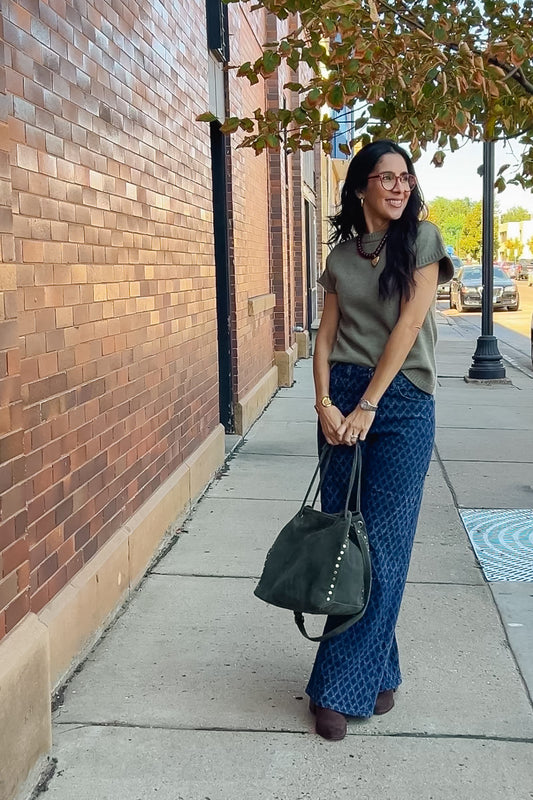 Diamond Denim Straight Leg
