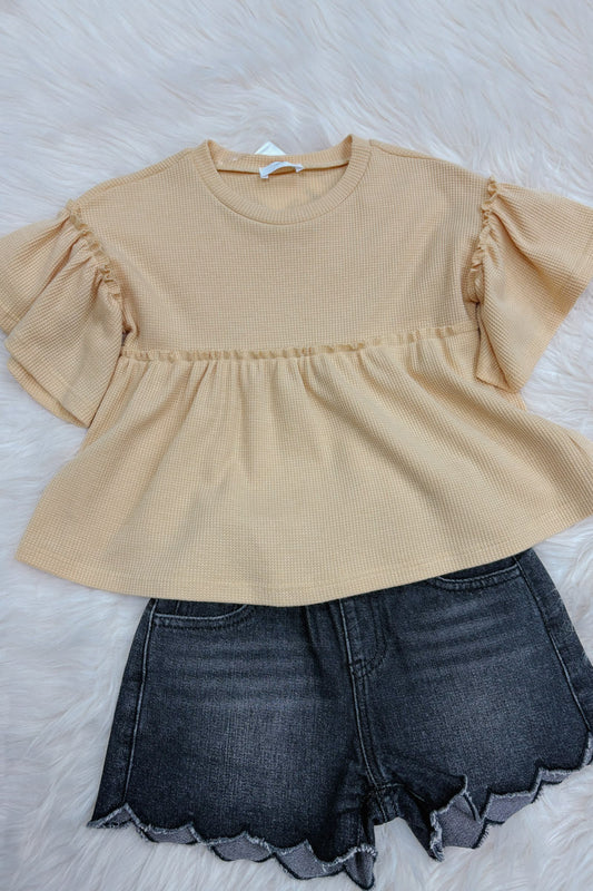 Ellie Ruffle Sleeved Top