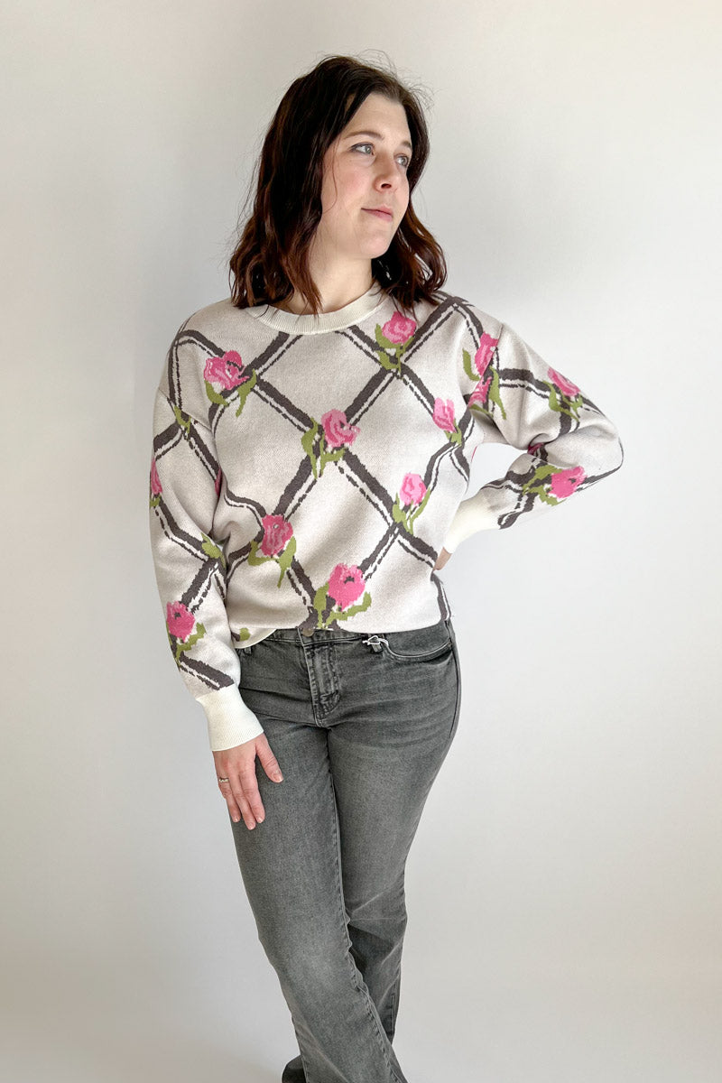 Florence Floral Jaquard Sweater