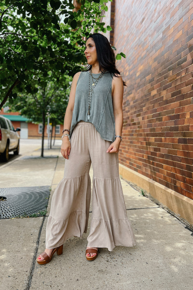 Hylene Tiered Wide Leg Pants