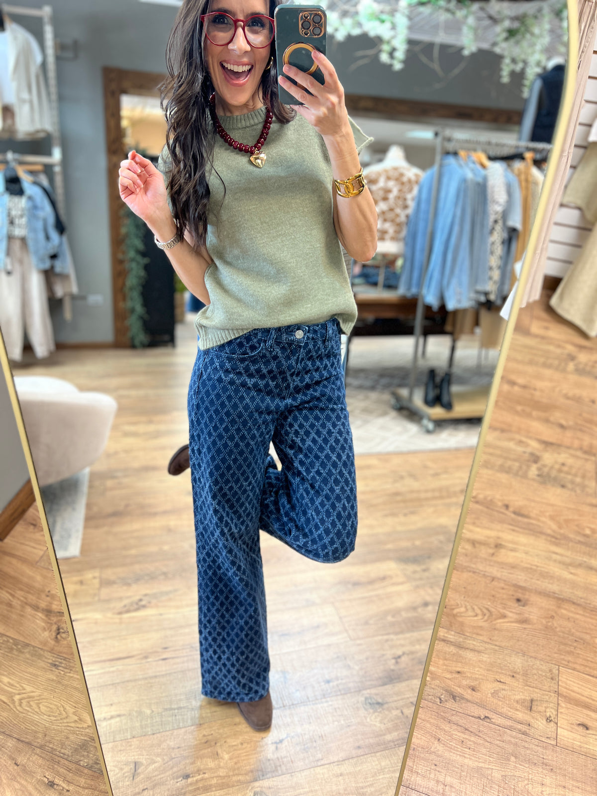 Diamond Denim Straight Leg