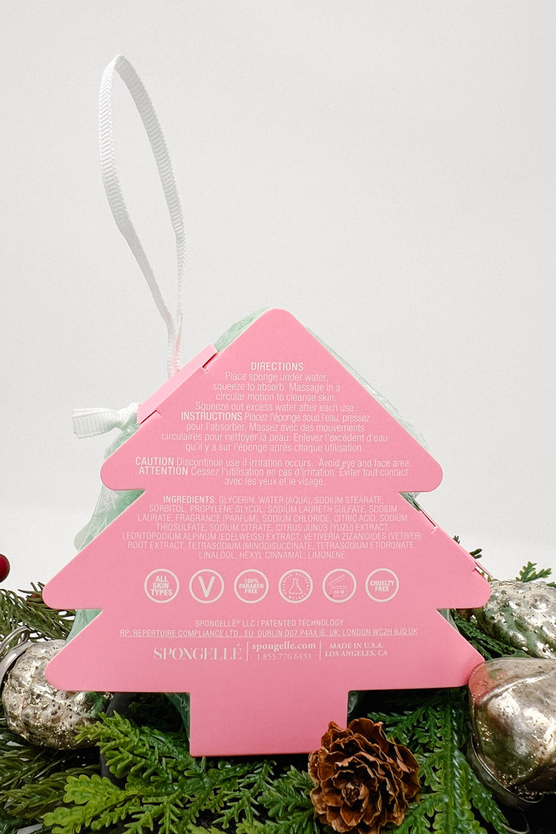 Jolly Mulberry Holiday Tree Body Wash Sponge
