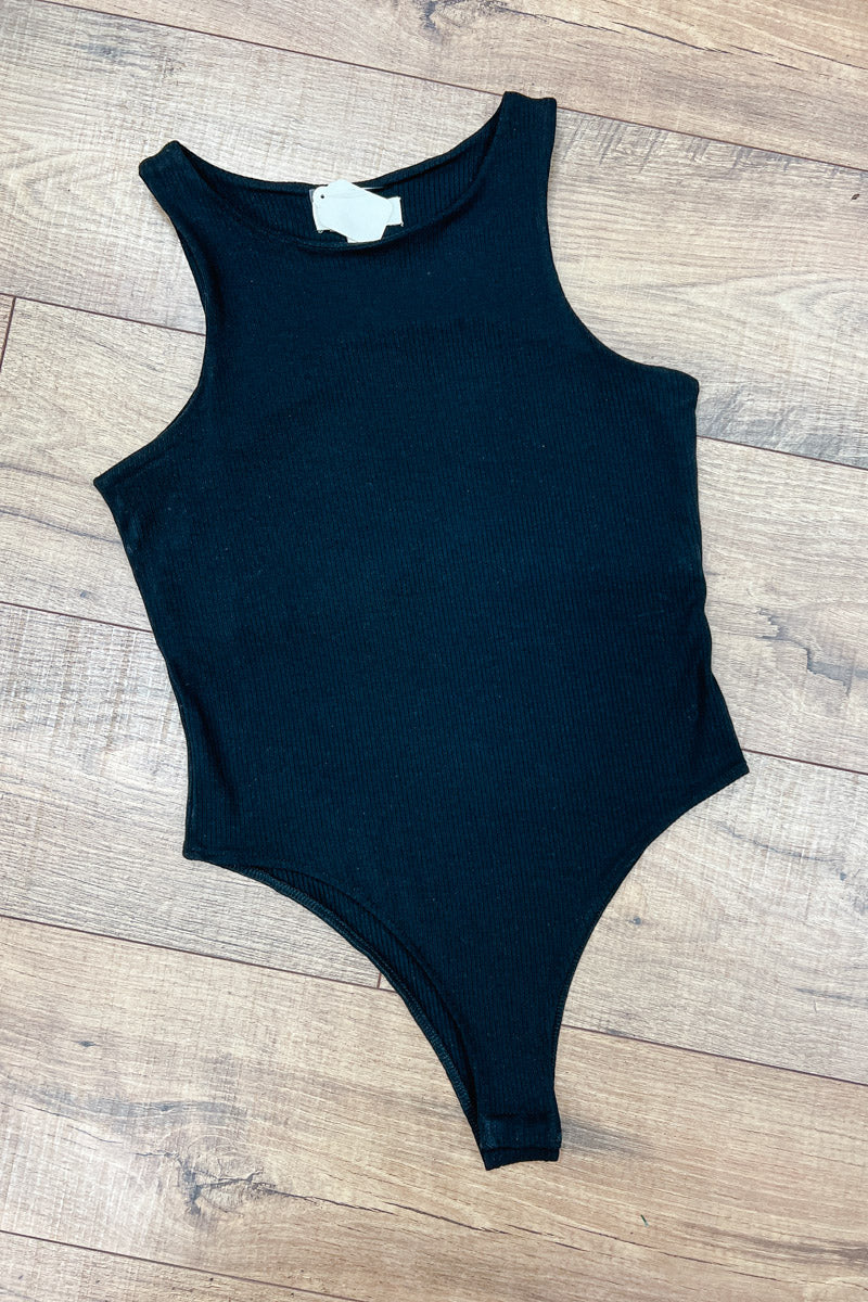 Rena Halter Ribbed Bodysuit