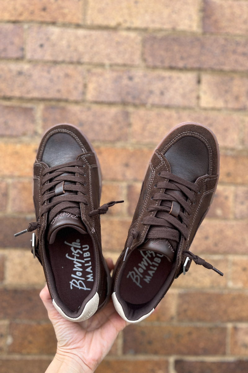 Topanga Espresso Suede Sneaker