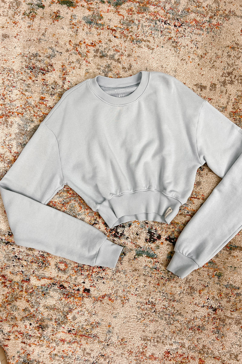 Athena Cotton Fleece Cropped Pullover