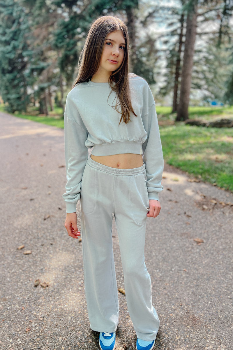 Athena Cotton Fleece Cropped Pullover