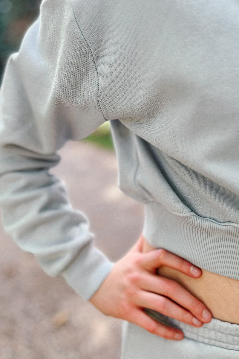 Athena Cotton Fleece Cropped Pullover