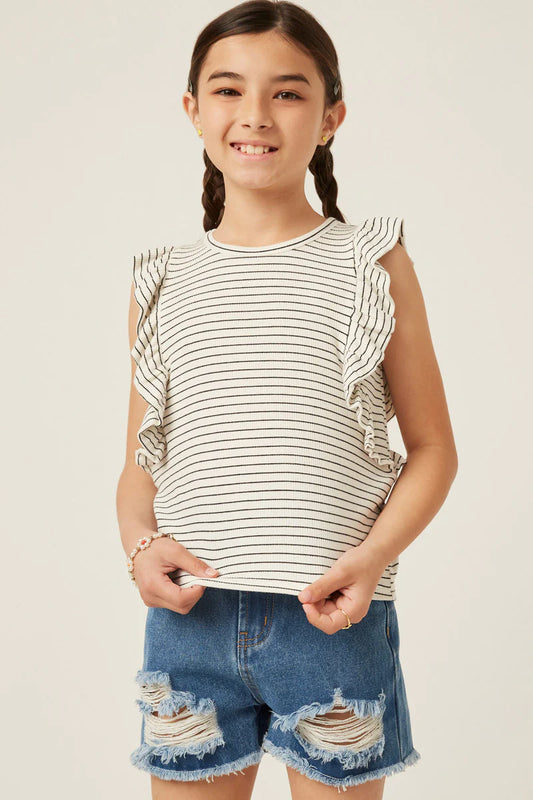 Austin Ruffle Sleeveless Girls Top