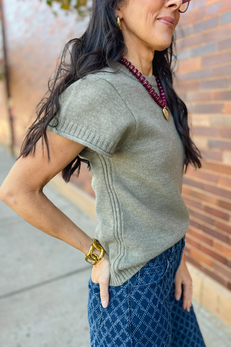 Back At It Short Sleeve Sweater
