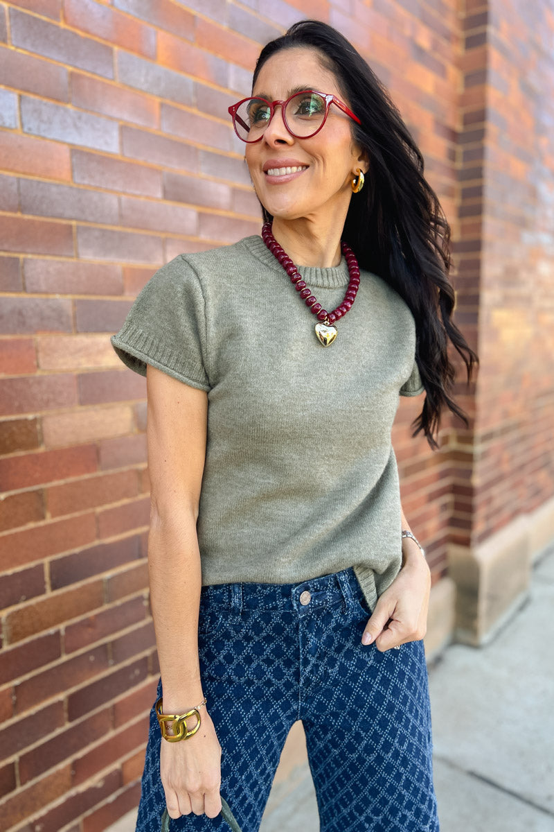 Back At It Short Sleeve Sweater