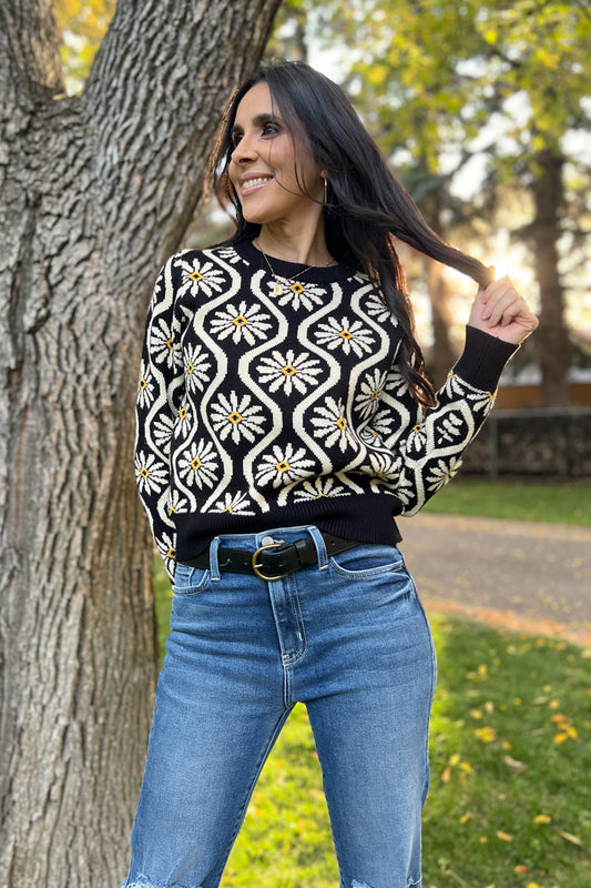 Breath of Fresh Air Floral Sweater