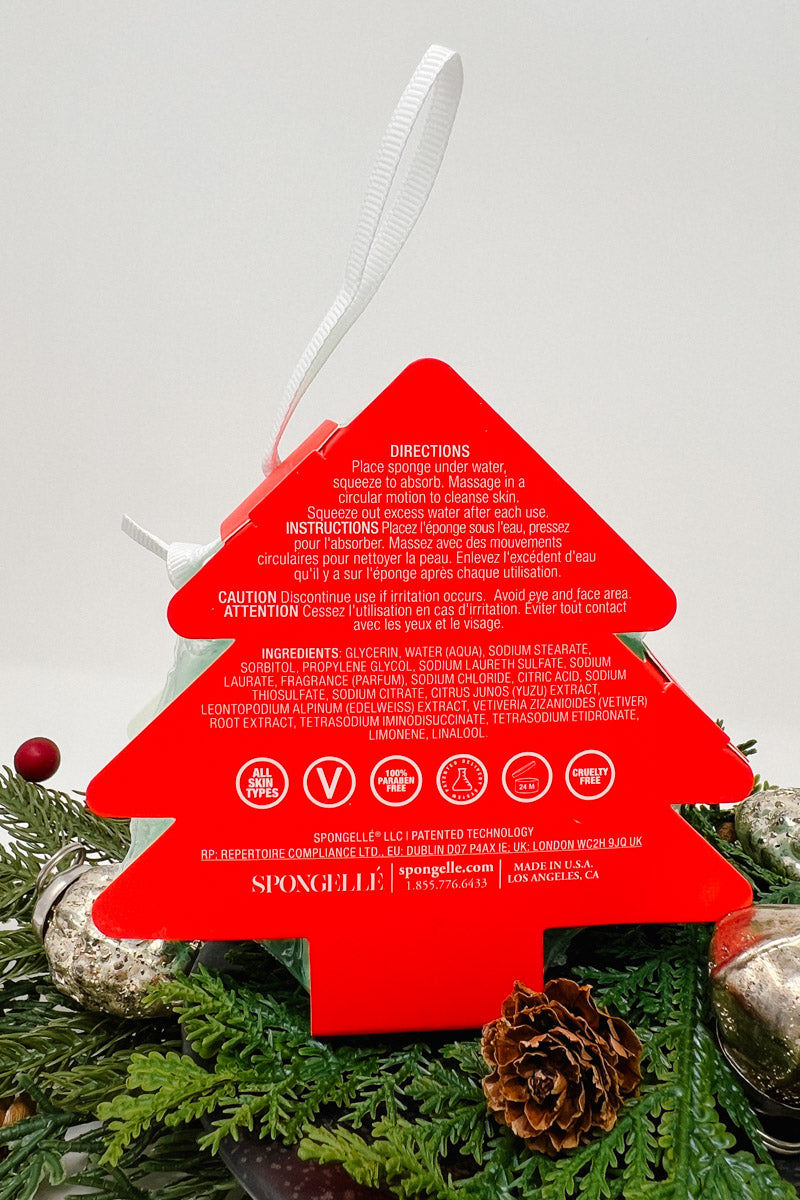 Bright Juniper Holiday Tree Body Wash Sponge