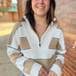 Clement 1/4 Zip Striped Sweater
