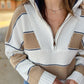 Clement 1/4 Zip Striped Sweater