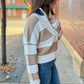 Clement 1/4 Zip Striped Sweater