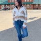 Clement 1/4 Zip Striped Sweater