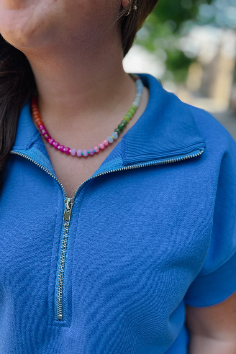 Days in Half-zip Short Sleeve Sweatshirt