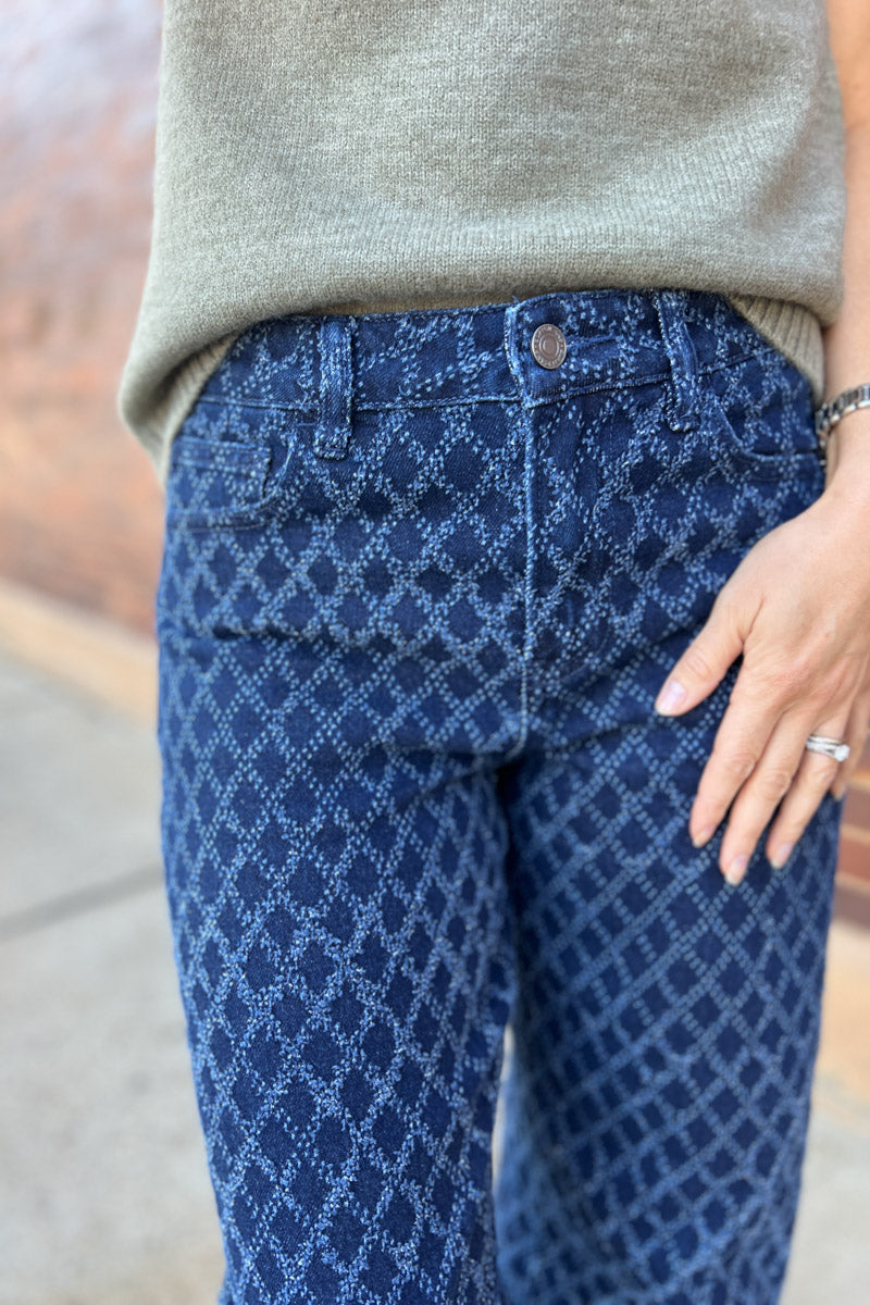 Diamond Denim Straight Leg