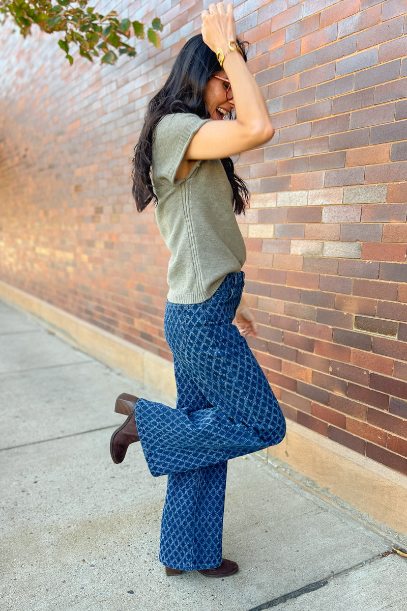 Diamond Denim Straight Leg
