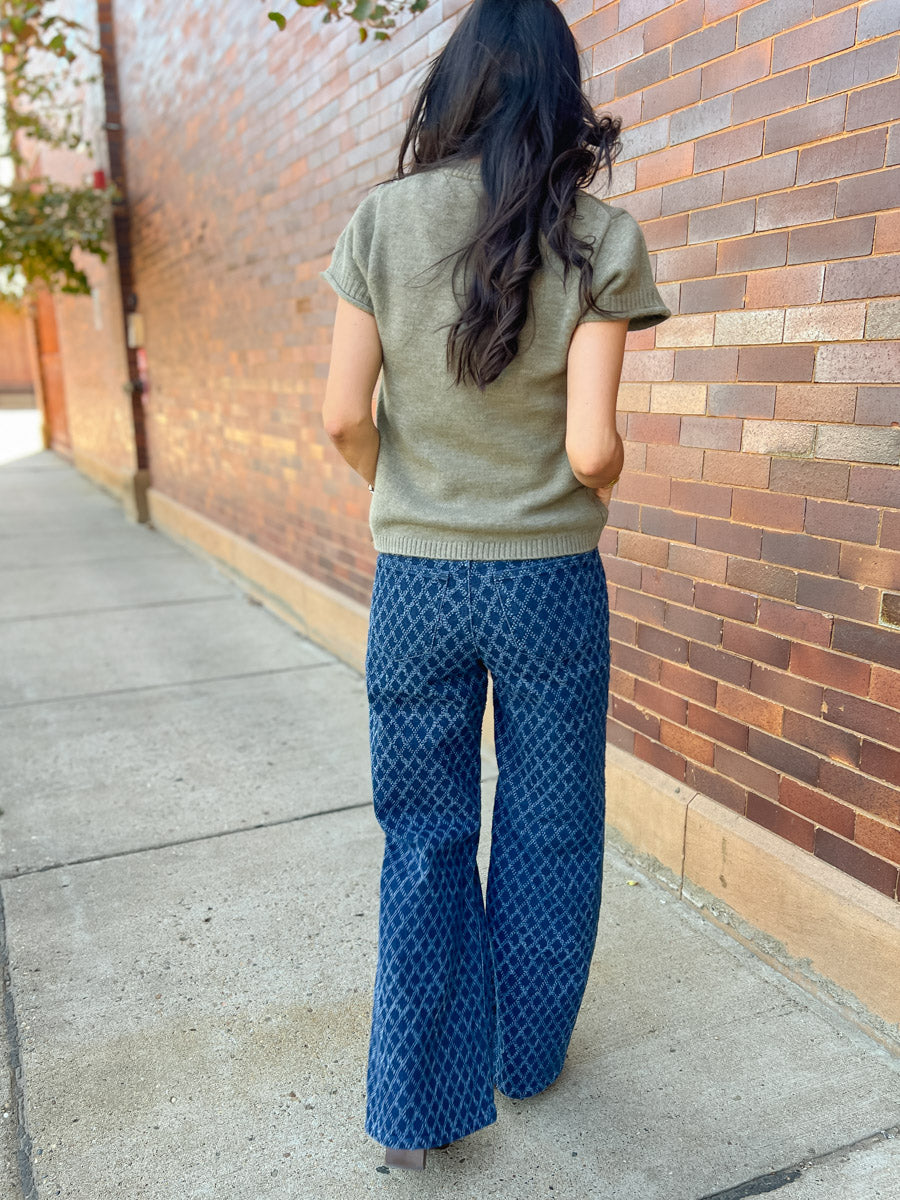 Diamond Denim Straight Leg