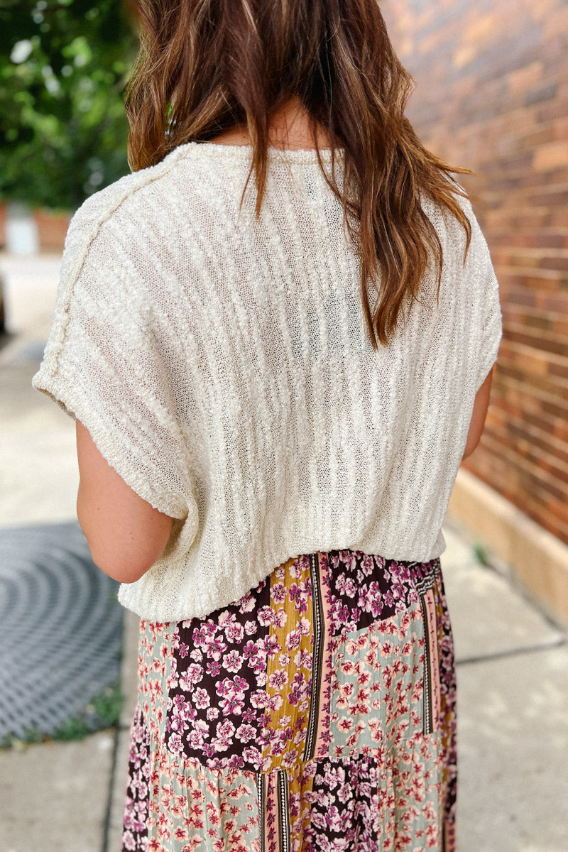 Easy Enough Metallic Slub Pullover