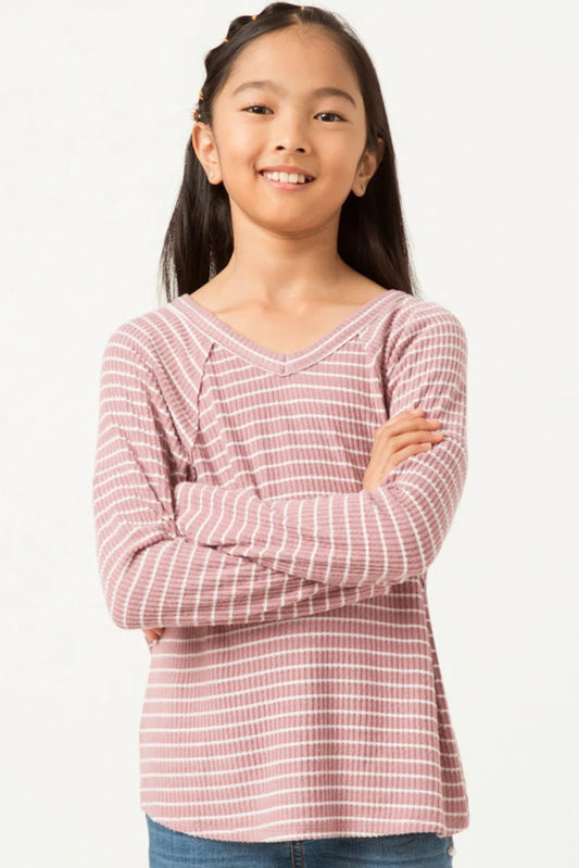 Fiona Girls Striped LS