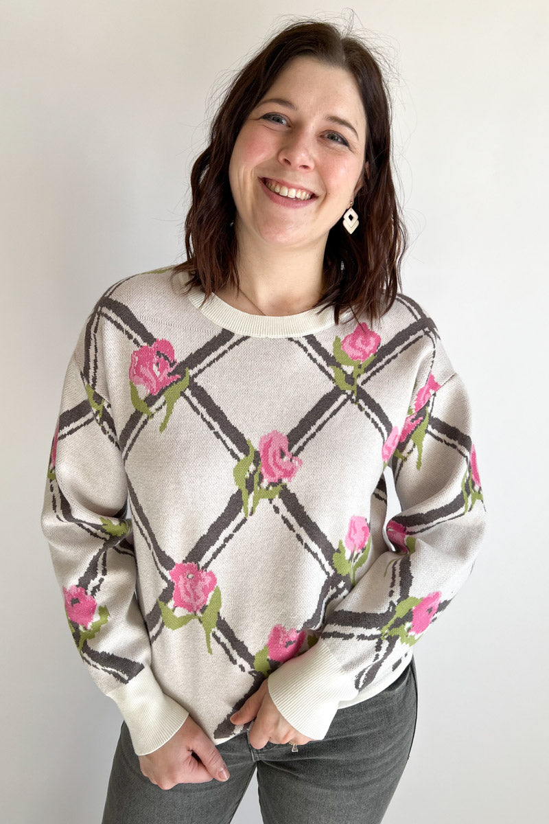 Florence Floral Jaquard Sweater