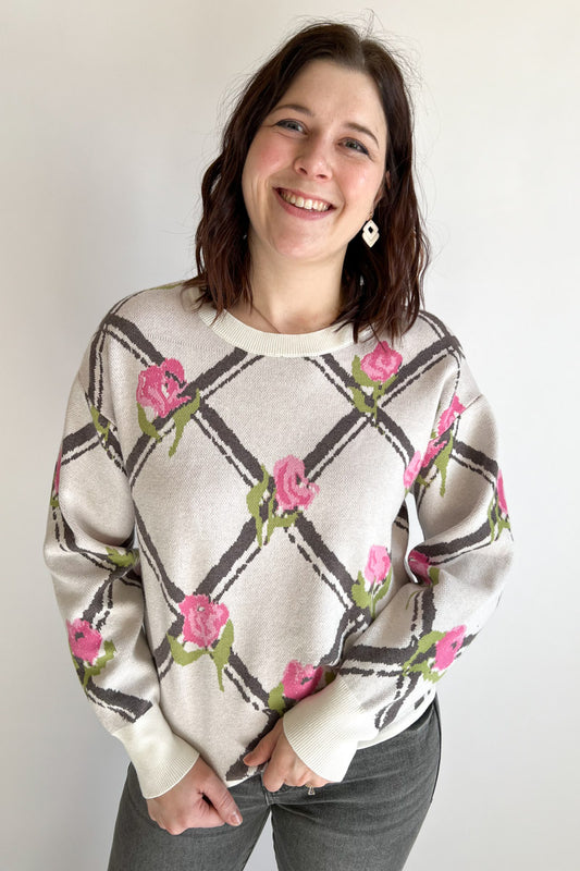 Florence Floral Jaquard Sweater