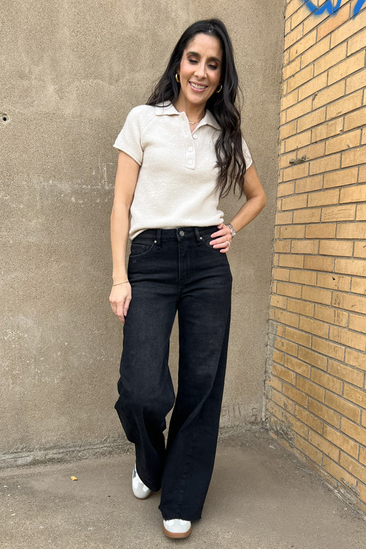 Gertrud Short Sleeve Polo Sweater