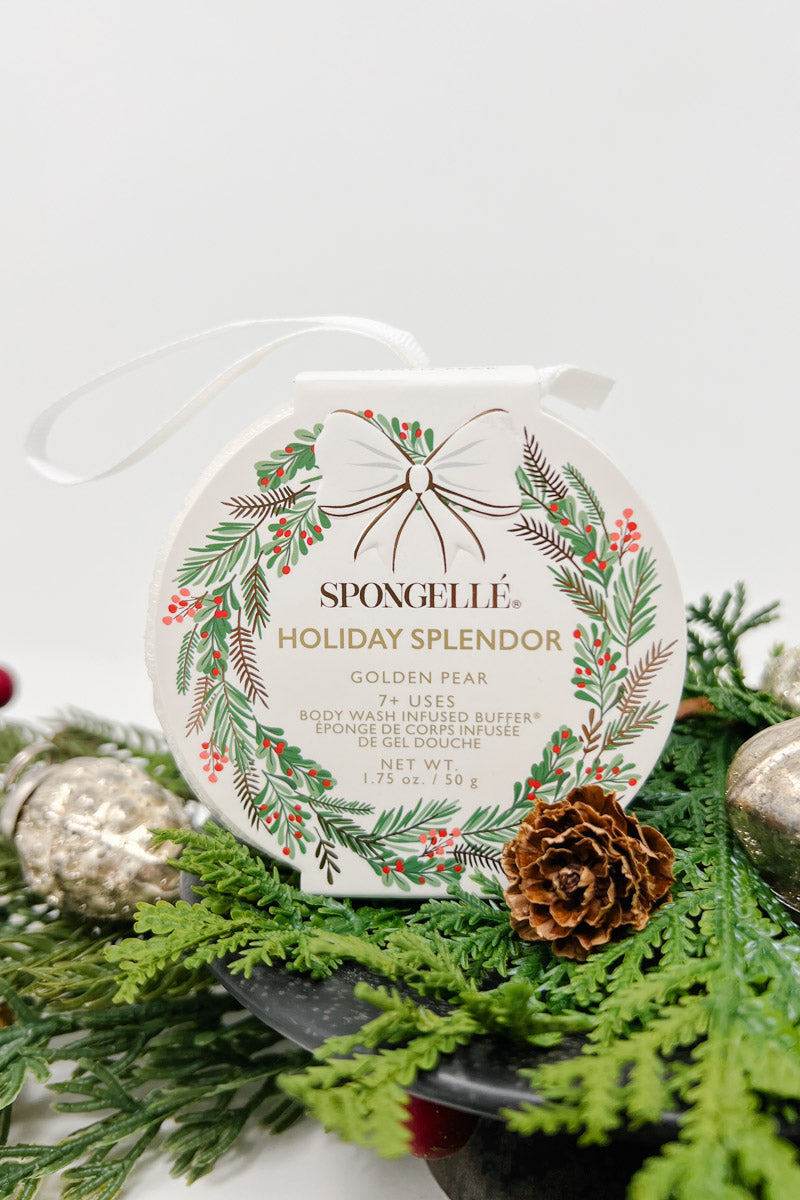 Golden Pear Holiday Splendor Body Wash Sponge