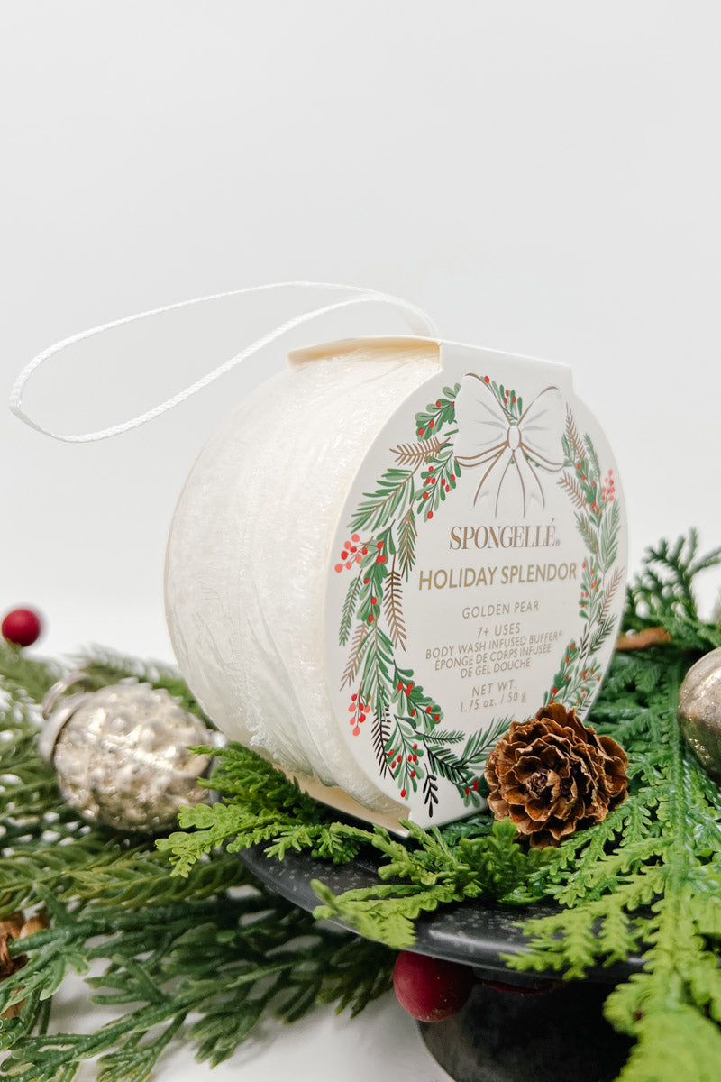 Golden Pear Holiday Splendor Body Wash Sponge