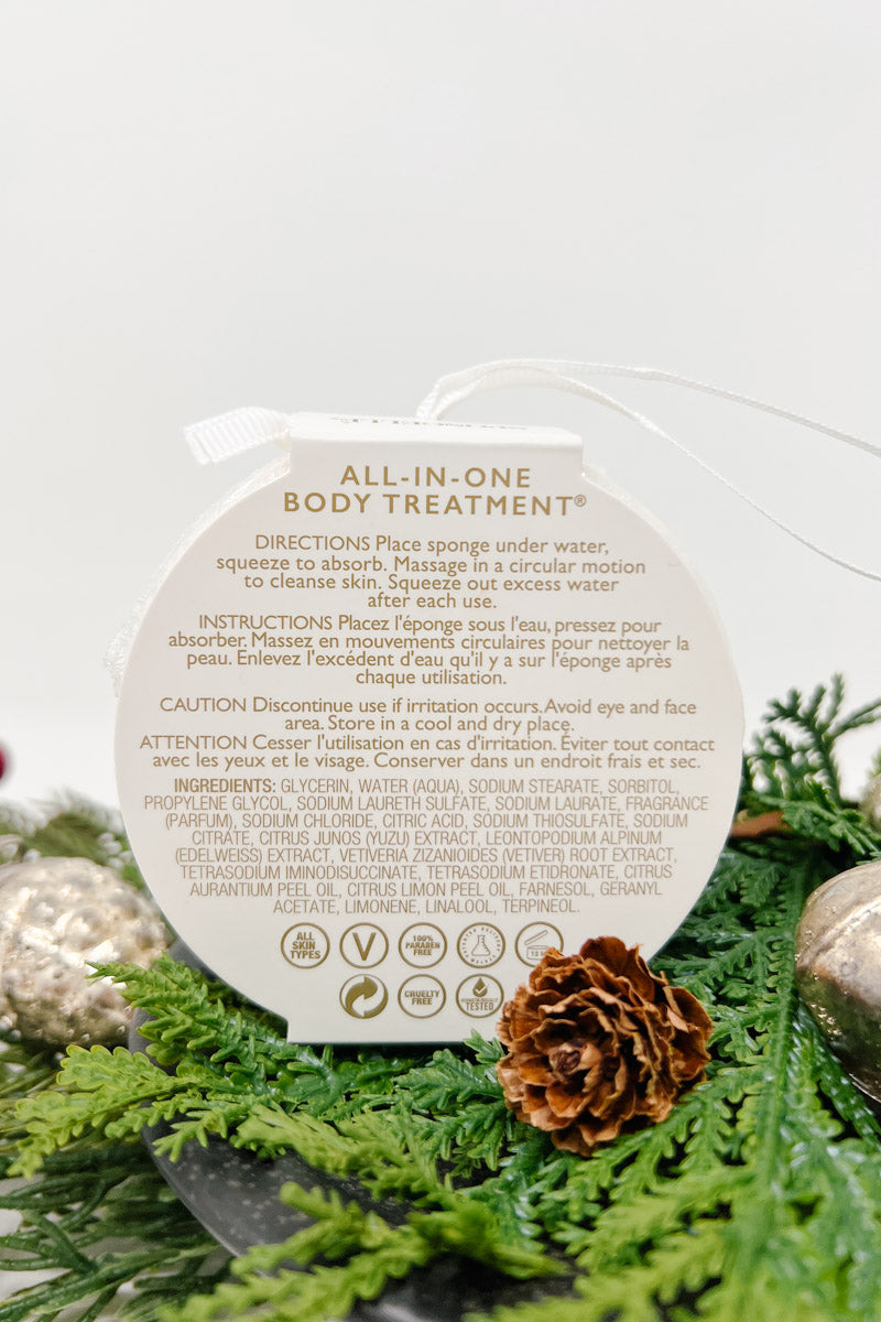 Golden Pear Holiday Splendor Body Wash Sponge