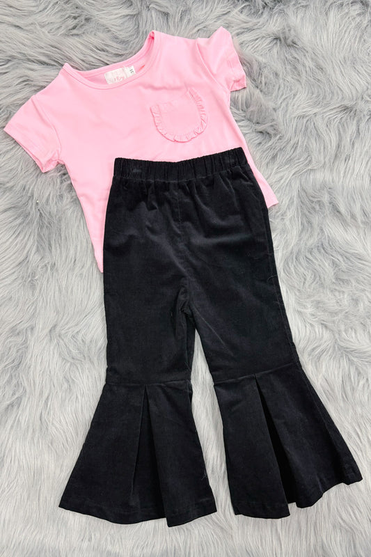 Harli Pleated Corduroy Bell Bottoms