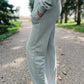 Hayden Cotton Fleece Wide Leg Sweats