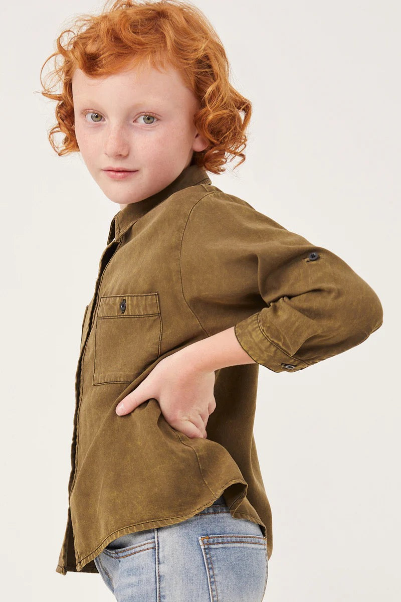Hayden Youth Washed Button Up