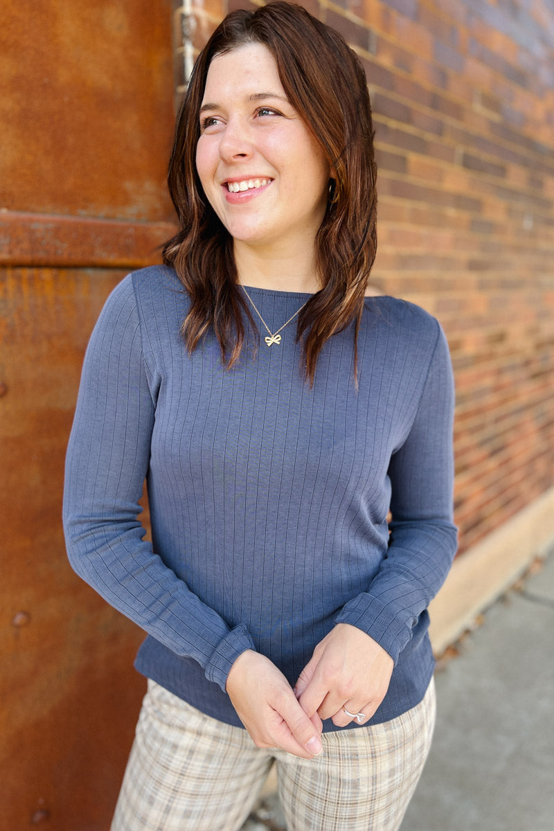 Helena Boat Neck Knit Top