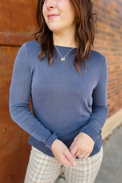 Helena Boat Neck Knit Top