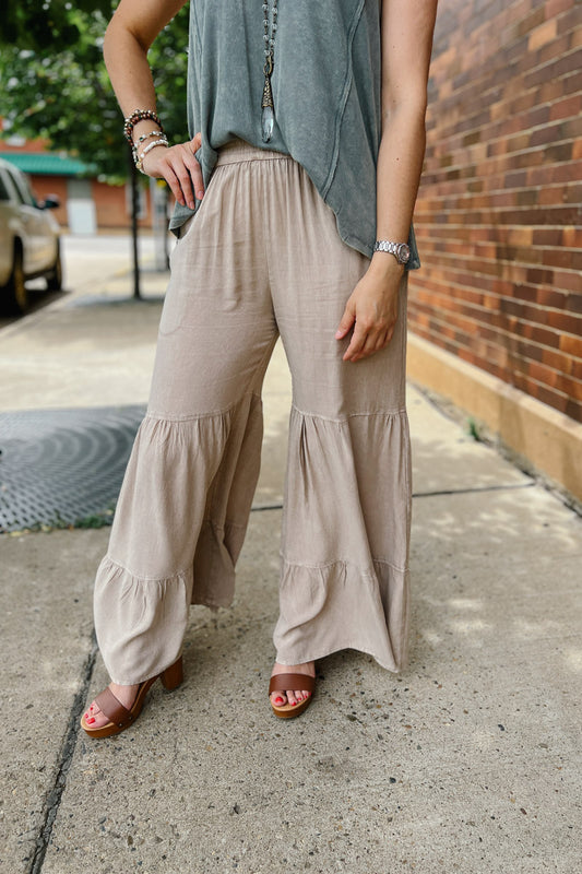 Hylene Tiered Wide Leg Pants