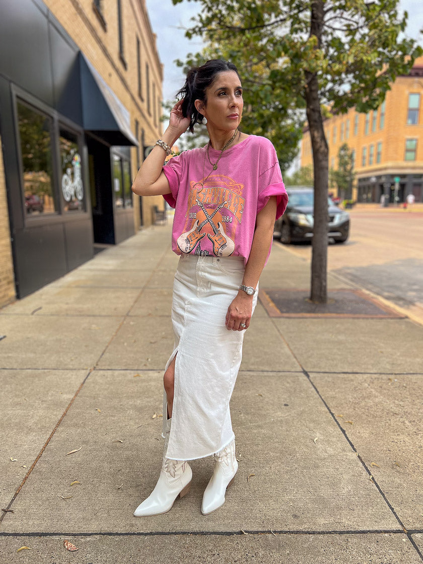 Ainsley White Embroidered Cowboy Boot