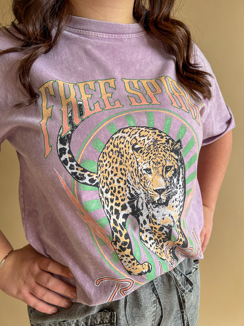 Free Spirit Rock & Rock Leopard Graphic