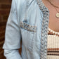 Joss Braided Trim Denim Jacket