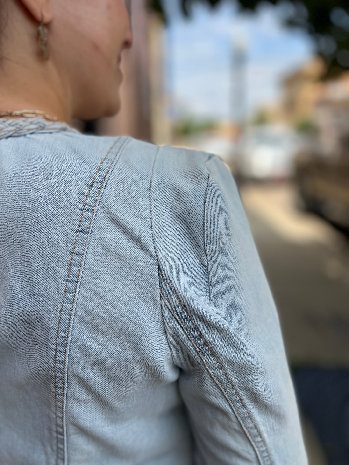 Joss Braided Trim Denim Jacket