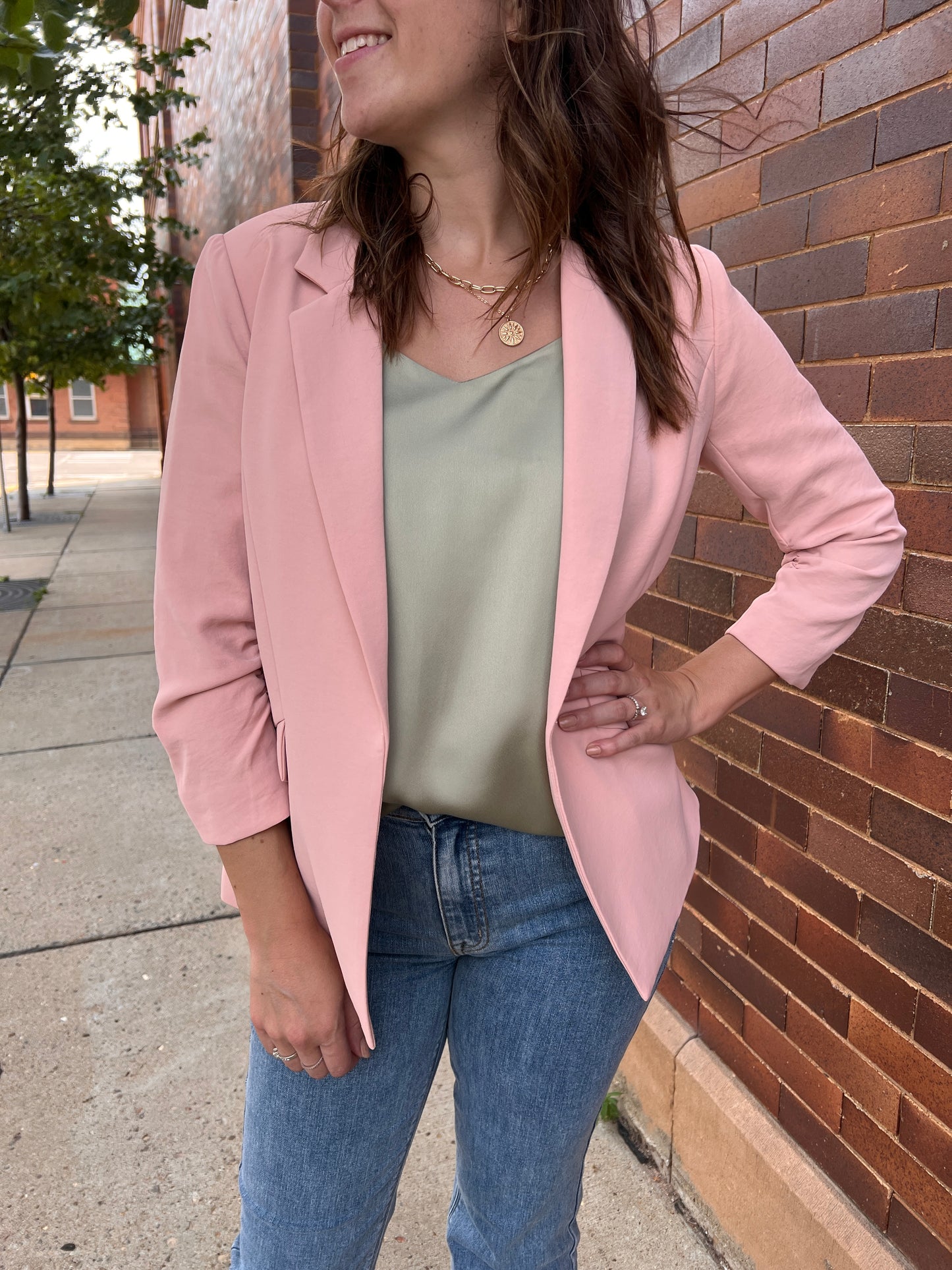 Calista Shirred Blazer