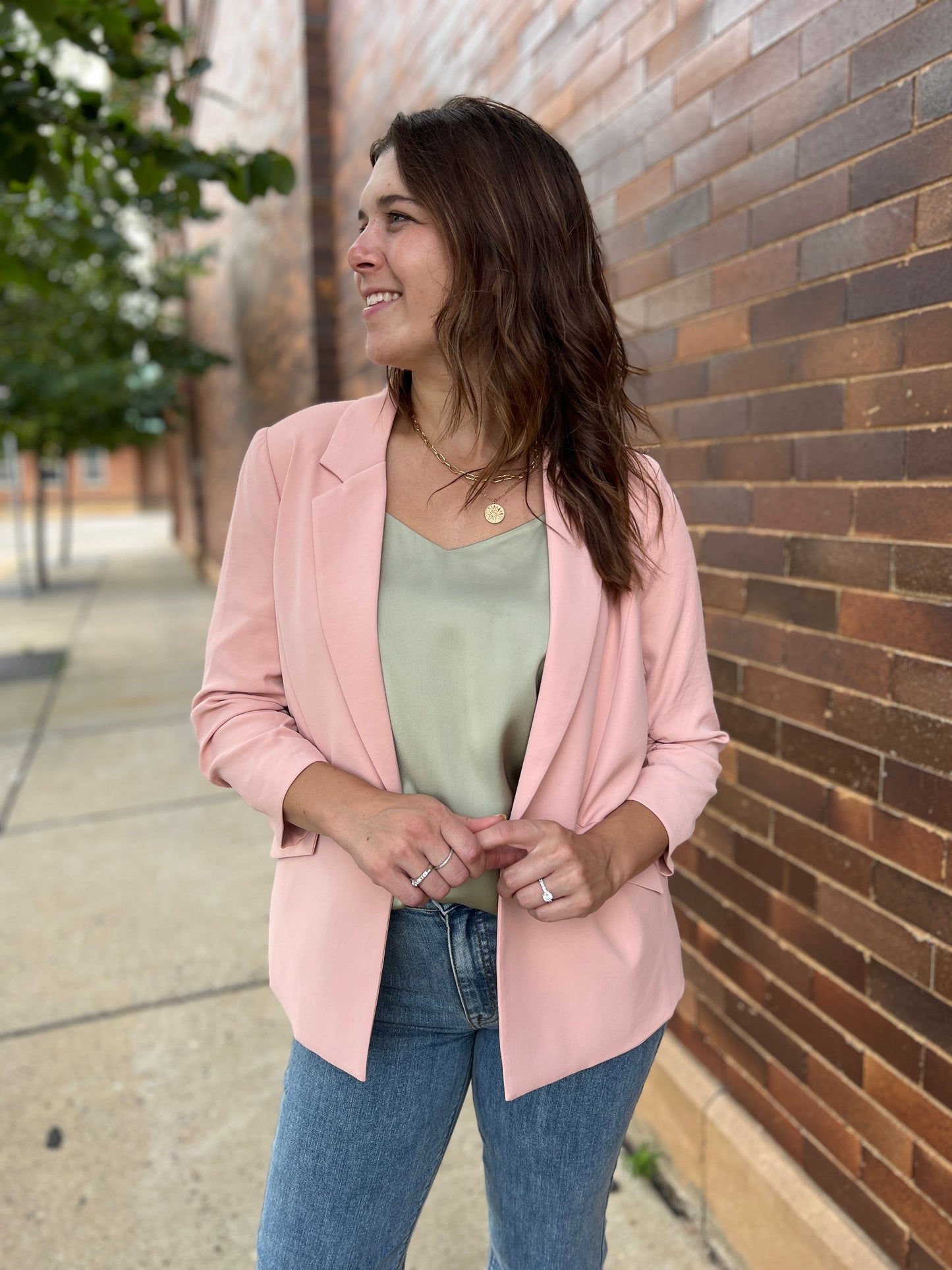 Calista Shirred Blazer