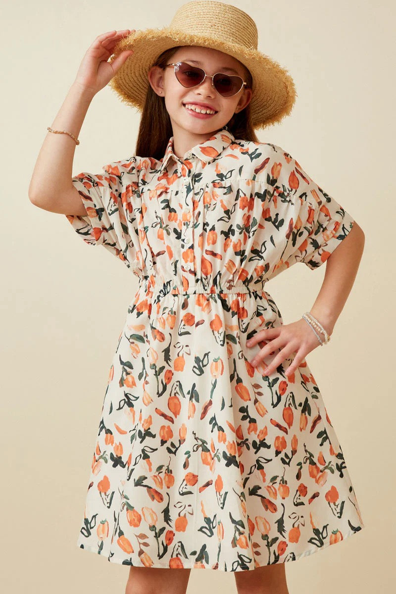 Rayleigh Abstract Flowers Youth Dress