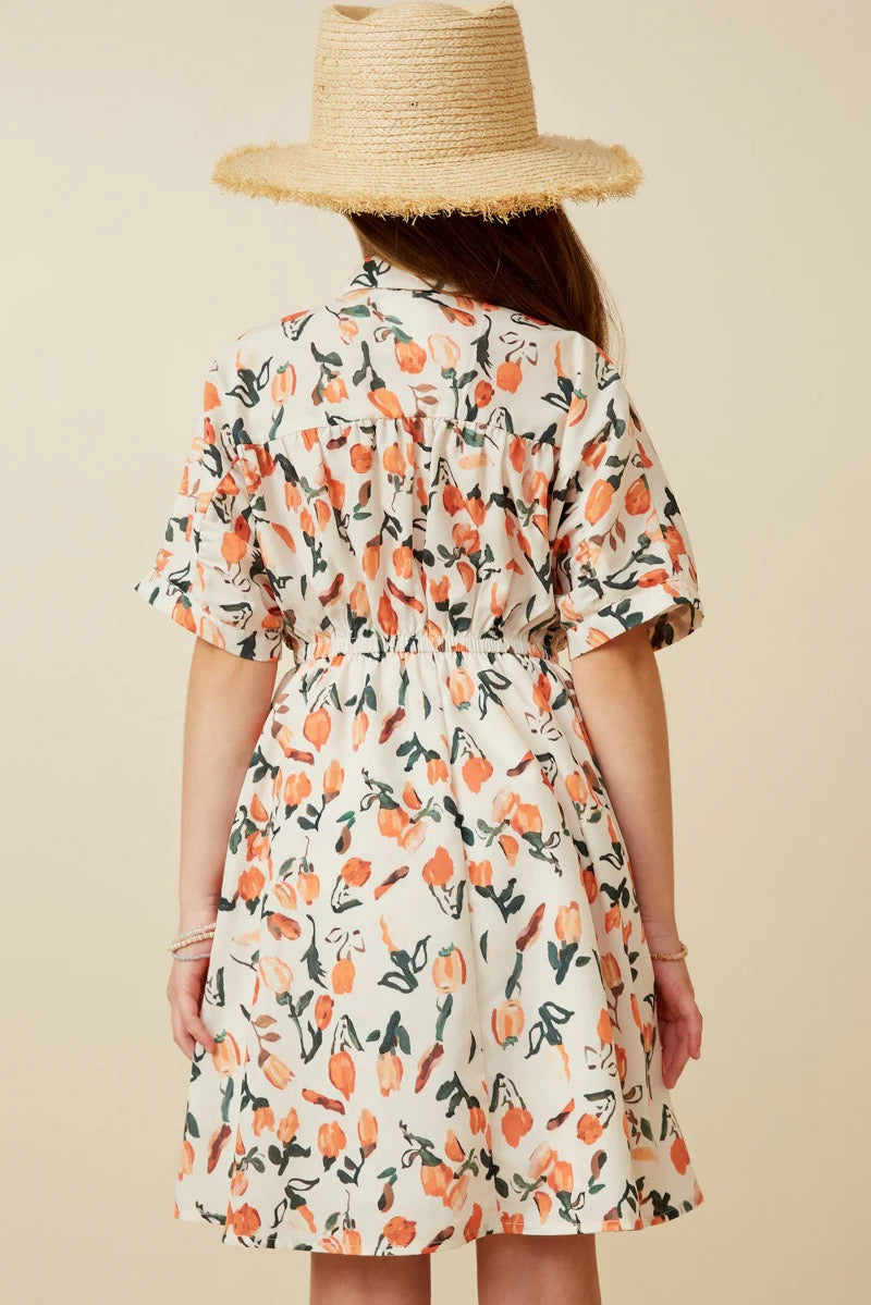 Rayleigh Abstract Flowers Youth Dress